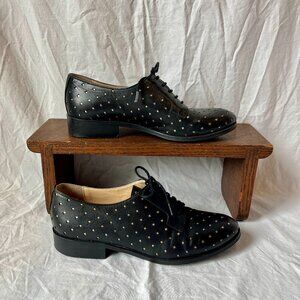 Mellow Yellow Paris Black Leather Oxford Shoes * Size 7.5/8/38